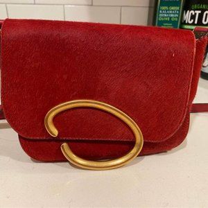 Oscar de la Renta Cranberry Oath Bag